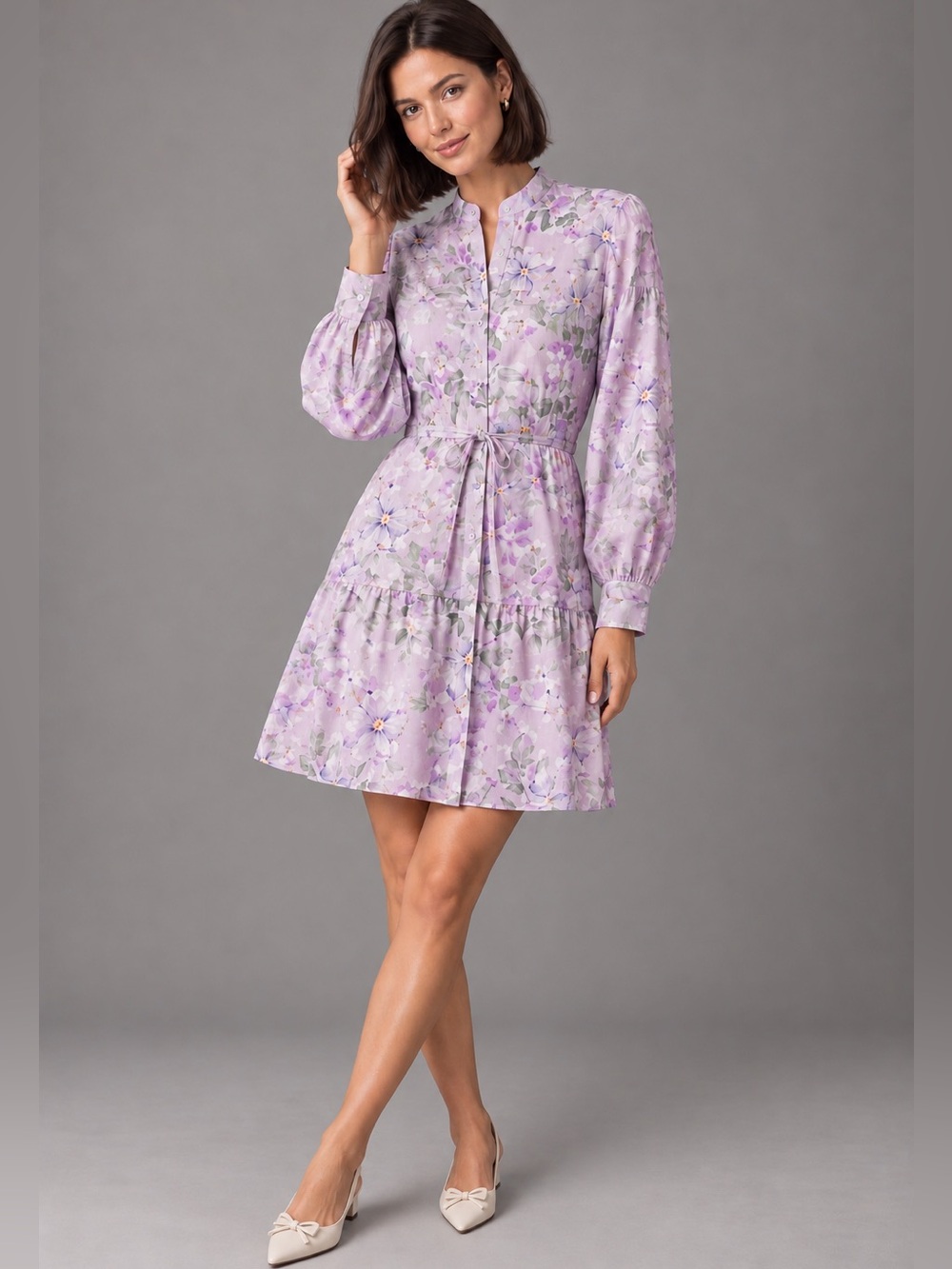 Alex Marie Wren Floral Linen Blend Dress 6 NWT